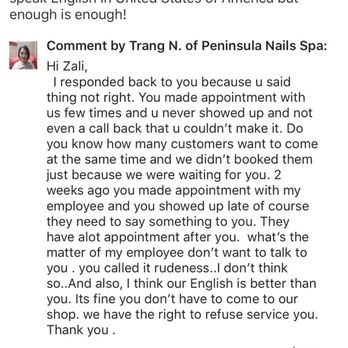 Peninsula Nails Spa - How very kind of you! Your English is better than me? - Nail Salons Near Me - Rolling Hills Estates, California Peninsula Nails Spa - How very kind of you! Your English is better than me? - Nail Salons Near Me - Rolling Hills Estates, California