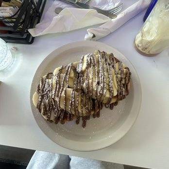 Cafe Weekend - Nutella Banana Pancakes - Breakfast & Brunch Near Me - Allston, Massachusetts