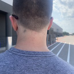 Love the little island hair spot left behind lol Love the little island hair spot left behind lol