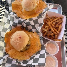 Mini skirt at the bottom, regular skirt at the top, large fries