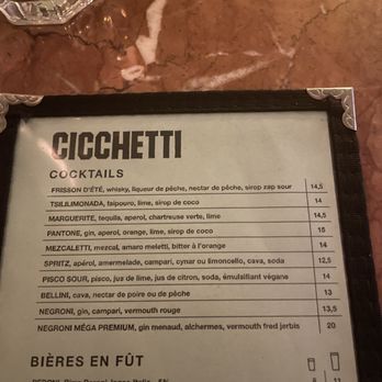 Bar Cicchetti - Menu - Bars Near Me - Montreal, Quebec