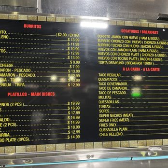 Tacos El Mayita - Menu 8/3/24 - Food Trucks Near Me - Stockton, California Tacos El Mayita - Menu 8/3/24 - Food Trucks Near Me - Stockton, California