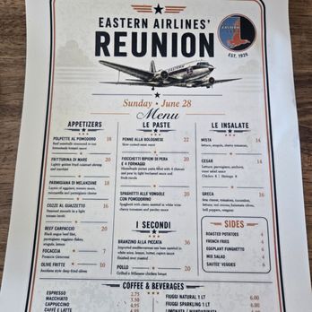 Prima Classe - The restaurant made these menus for us! That was so thoughtful and using the original EAL logo. - Italian Near Me - Doral, Florida Prima Classe - The restaurant made these menus for us! That was so thoughtful and using the original EAL logo. - Italian Near Me - Doral, Florida
