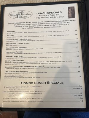 Menu photo 1 Capparelli's On Main San Antonio, TX