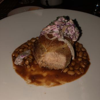 Canoe - Pork Chop.... I took a bit of it ... oops - New American Near Me - Atlanta, Georgia