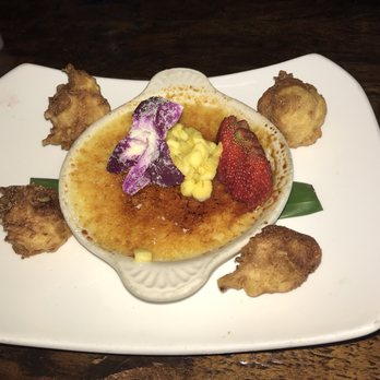 Barbacoa Grill - Creme brûlée with banana fritters - Steakhouses Near Me - Boise, Idaho