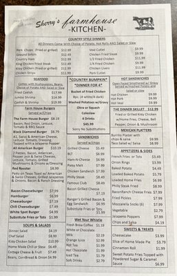 Menu photo 4 Sherry's Farmhouse Kitchen Sallisaw, OK
