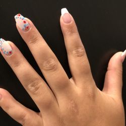 Nail's By Evelyn - French Dipping powder with coffin shape