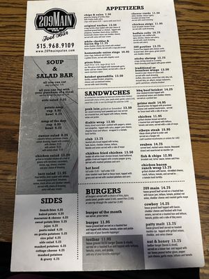 Menu photo 4 209 Main Paton, IA