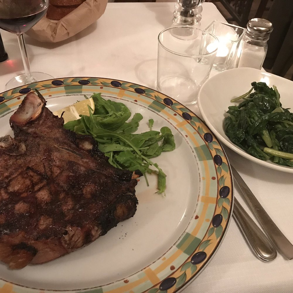 Ristorante Accademia - Bistecca ala Florentine with Swiss Chard side - Tuscan Near Me - Florence, FI Ristorante Accademia - Bistecca ala Florentine with Swiss Chard side - Tuscan Near Me - Florence, FI