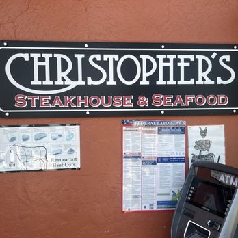 Christopher's Steakhouse and Seafood - Name in entrance - Seafood Near Me - Leland, North Carolina Christopher's Steakhouse and Seafood - Name in entrance - Seafood Near Me - Leland, North Carolina