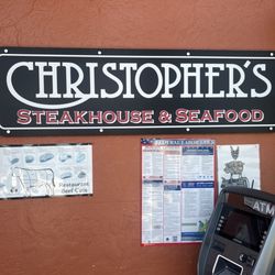 Christopher's Steakhouse and Seafood - Name in entrance