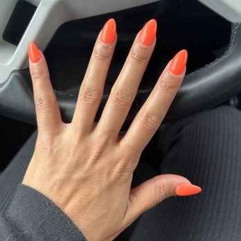 Iconic Nails Studio - bright orange by the lovely Fara - Nail Salons Near Me - Los Altos, California Iconic Nails Studio - bright orange by the lovely Fara - Nail Salons Near Me - Los Altos, California