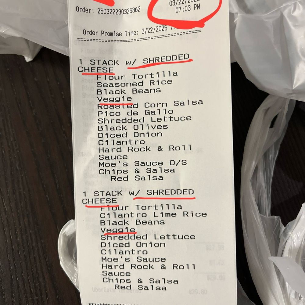 Order wrong Order wrong
