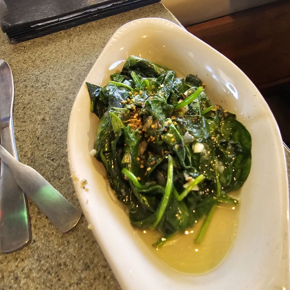 Flagler Fish Company - Sautéed spinach - Seafood Near Me - Flagler Beach, Florida