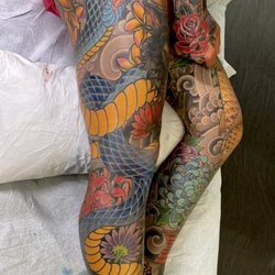 Big Fish Tattoo - Full Sleeve in Color by Dave