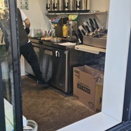 My lime drink being made by the machine My lime drink being made by the machine