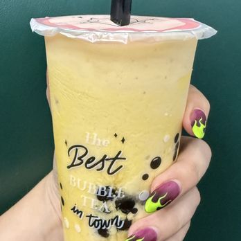 Phoever - Mango Smoothie w/ Boba~ It refreshing and sweet. - Vietnamese Near Me - Folsom, California