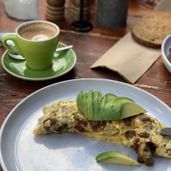 The Shack Monterey - 4 egg omelette with lamb and avocado