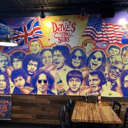 Showed pictures of the mural to my dad and he had fun identifying the musicians and pop culture figures on the wall! Showed pictures of the mural to my dad and he had fun identifying the musicians and pop culture figures on the wall!