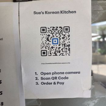 Sue’s Korean Kitchen - Menu QR Code ... Order Ahead - Korean Near Me - San Diego, California Sue’s Korean Kitchen - Menu QR Code ... Order Ahead - Korean Near Me - San Diego, California