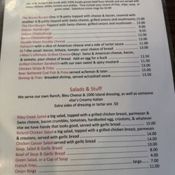 Klondyke Cafe & Tavern - Menu