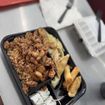 Quickfire Hibachi - bento box with Chicken & Shrimp - Japanese Near Me - Mount Airy, Maryland Quickfire Hibachi - bento box with Chicken & Shrimp - Japanese Near Me - Mount Airy, Maryland