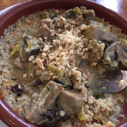 Garraxi Taberna - Green curry with mushrooms and couscous.  So filling and delicious!