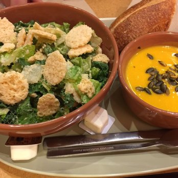 Panera Bread - Caesar salad with kale & squash soup - Sandwiches Near Me - Indianapolis, Indiana
