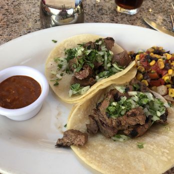 Prime Cut Cafe - The filet tacos. Meat was tender and juicy and came with a great salsa. - Steakhouses Near Me - Orange, California