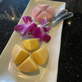 Nikko Sushi & Ramen - Mochi Ice Cream to share ($6 for two flavors) in Mango and Ichigo (strawberry). - Sushi Bars Near Me - Kaysville, Utah Nikko Sushi & Ramen - Mochi Ice Cream to share ($6 for two flavors) in Mango and Ichigo (strawberry). - Sushi Bars Near Me - Kaysville, Utah