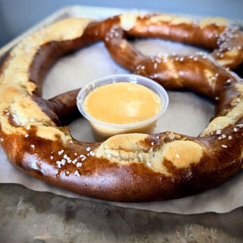Project Social - Big Pretzel with Beer Cheese Sauce - New American Near Me - Dana Point, California Project Social - Big Pretzel with Beer Cheese Sauce - New American Near Me - Dana Point, California