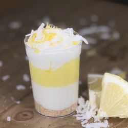 Jazina's Creations - Cheesecake Shooters. We offer a infused options as well, any liquor and flavor option of your choice.