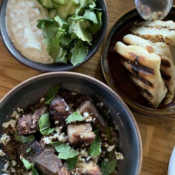 Trust - lamb shoulder - a fun dish with all the sides - New American Near Me - San Diego, California