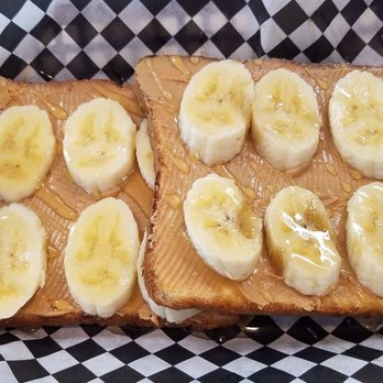My Cafe - PB banana toast. SO ONO!! Vety filling! - Breakfast & Brunch Near Me - Kapolei, Hawaii My Cafe - PB banana toast. SO ONO!! Vety filling! - Breakfast & Brunch Near Me - Kapolei, Hawaii