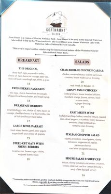 Menu photo 6 Goat Haunt Saloon Kalispell, MT Menu photo 6 Goat Haunt Saloon Kalispell, MT
