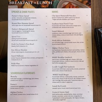 MAKE Cafe - Breakfast + lunch menu - Breakfast & Brunch Near Me - San Diego, California