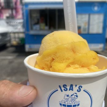 Isa’s Ice cream - Mango W/Tanjin Sorbet - Food Trucks Near Me Isa’s Ice cream - Mango W/Tanjin Sorbet - Food Trucks Near Me