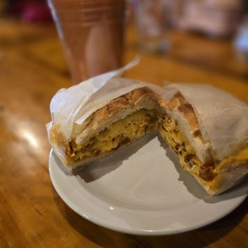 Full Moon Cafe - Jalapeño Chorizo Egg & Cheese sandwich - Coffee & Tea Near Me - Sunnyside, New York Full Moon Cafe - Jalapeño Chorizo Egg & Cheese sandwich - Coffee & Tea Near Me - Sunnyside, New York