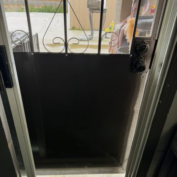 YG Fencing - Repaired Security Screen (rear view) - Fences & Gates Near Me YG Fencing - Repaired Security Screen (rear view) - Fences & Gates Near Me