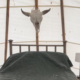 Bird crap covered tarp we were told to sleep under.