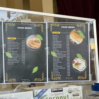 Chennai Dosa Express - Menu - Indian Near Me - Concord, California