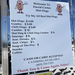 Daves Hot Dog - Menu