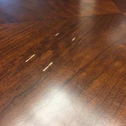 Before and after of one of the damage area
