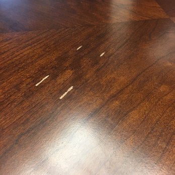D.N. Refinishing - Before and after of one of the damage area - Furniture Reupholstery Near Me - Seattle, Washington