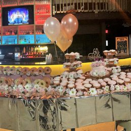 a display of cupcakes