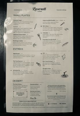 Menu photo 2 Leverett Lounge Fayetteville, AR