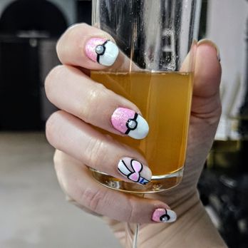 Boudoir Nail Bar - Check out Sylveon's tail on my ring finger! - Nail Salons Near Me - Chula Vista, California