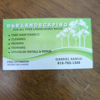 D&B Landscaping - His business card **stay away** - Landscaping Near Me