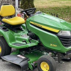 Hutson - Baby getting ready to sweep and mow the yards!
